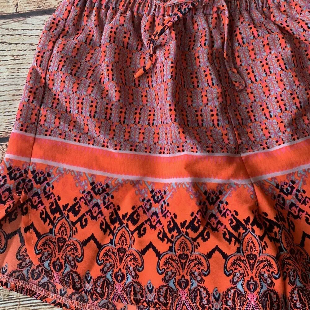 GB Girls Elastic Printed Multicolor Shorts Kid’s Size 6X